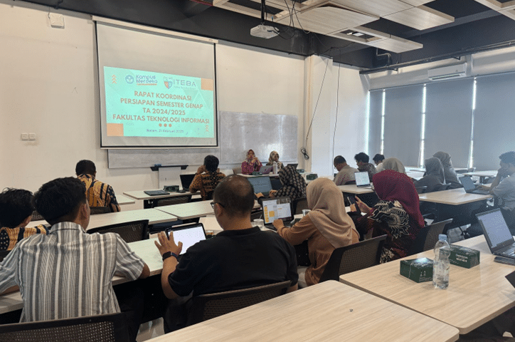 Fakultas Teknologi Informasi ITEBA Gelar Rapat dalam Rangka Sosialisasi Visi Misi dan Persiapan Semester Genap Tahun Akademik 2024/2025 Fakultas Teknologi Informasi ITEBA Gelar Rapat dalam Rangka Sosialisasi Visi Misi dan Persiapan Semester Genap Tahun Akademik 2024/2025